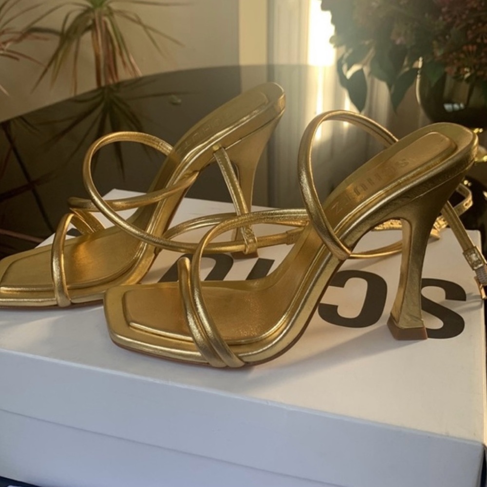 Glamorous Gold High Heel Sandals